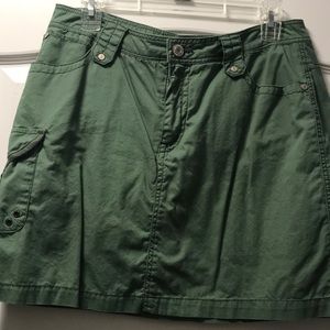 Army green miniskirt